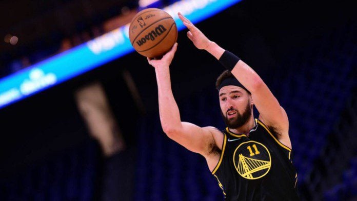 Klay Thompson in practice Klay Thompson in practice