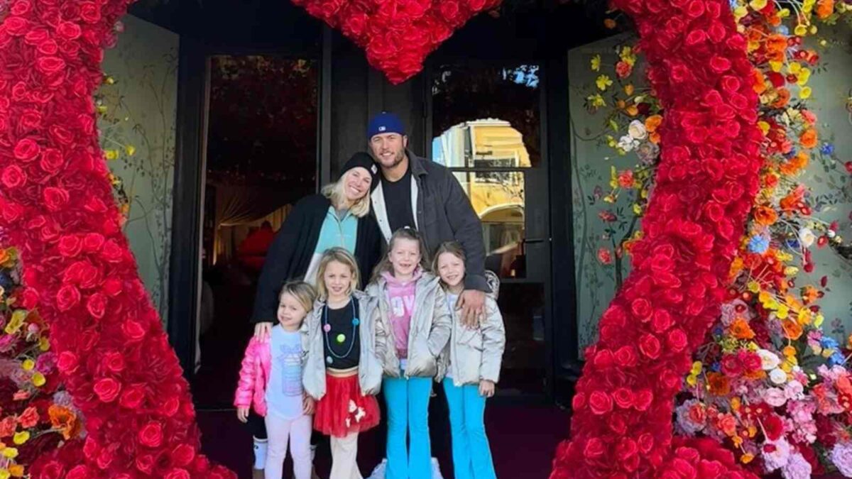 Kelly and Matthew Stafford's family