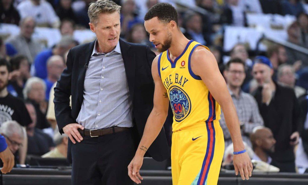 Steve Kerr and Stephen Curry