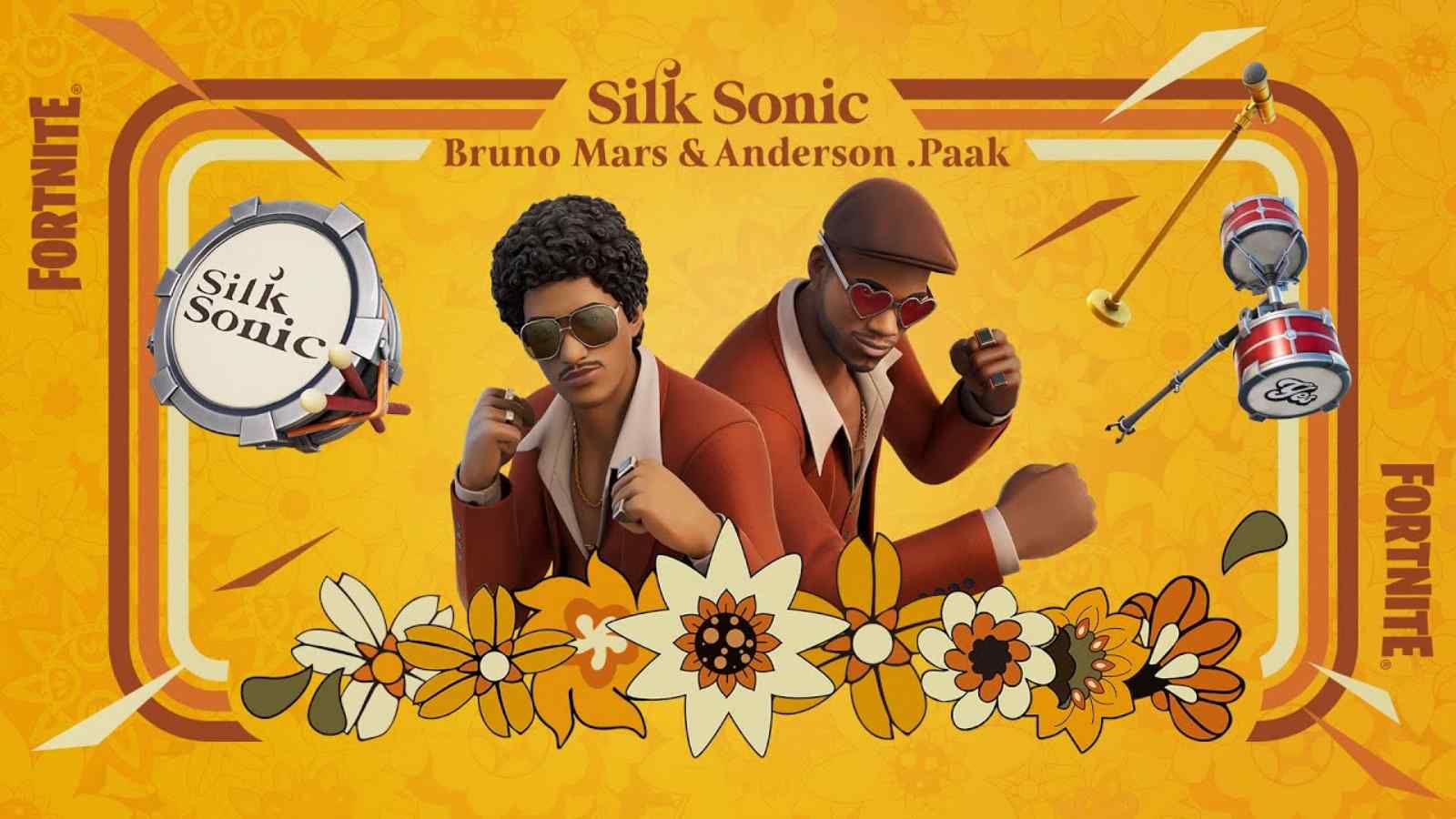 A Série Ícones do Fortnite Dá Boas-Vindas ao Duo Silk Sonic, de Bruno Mars  e Anderson .Paak!