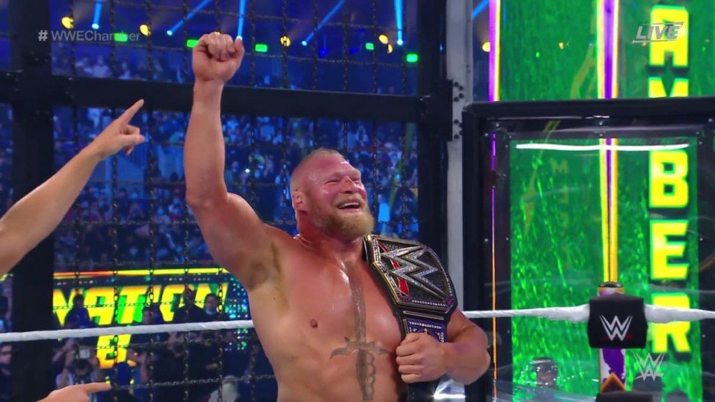 Brock Lesnar won the 2022 Men's Elimination Chamber match