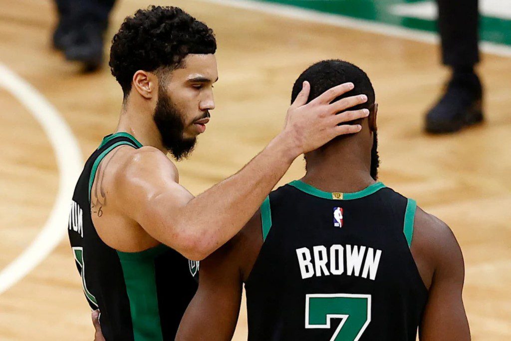 Jayson Tatum and Jaylen Brown