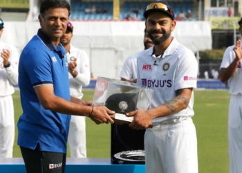 "It is a special moment for me" - Virat Kohli after Rahul Dravid felicitates him for reaching 100 Test appearances