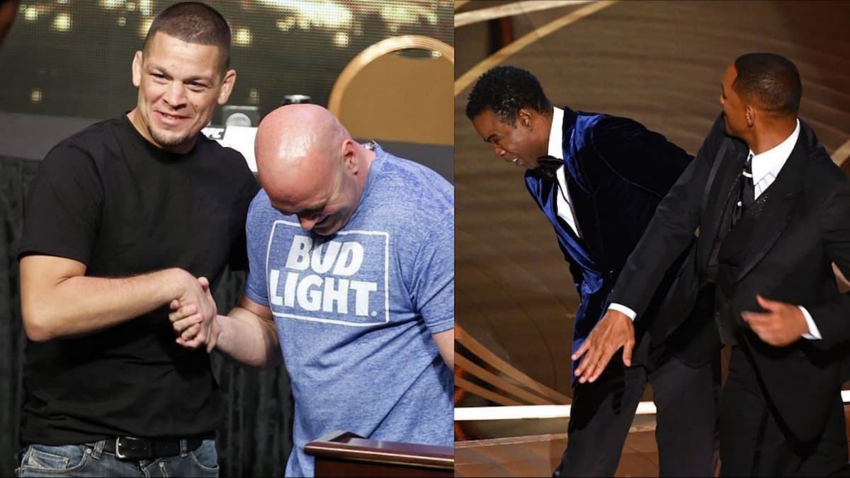 WATCH! When Nate Diaz slapped Dana White on camera as the Will Smith ...