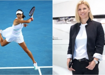 Emma Raducanu and Anke Huber