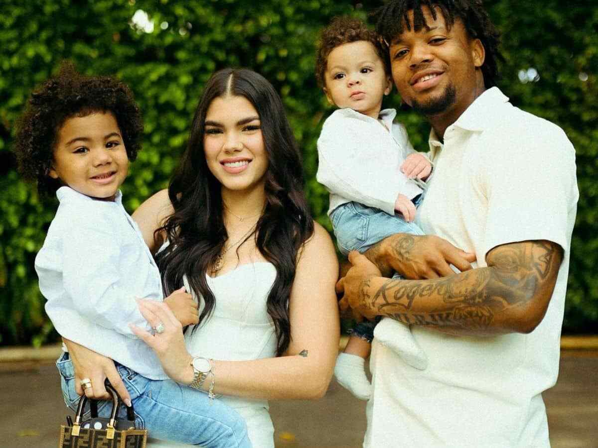 Ronald Acuna Jr., Maria Laborde and their children