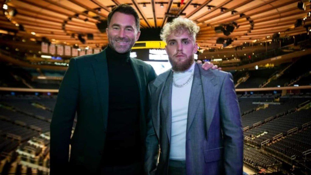 Eddie Hearn with Jake Paul