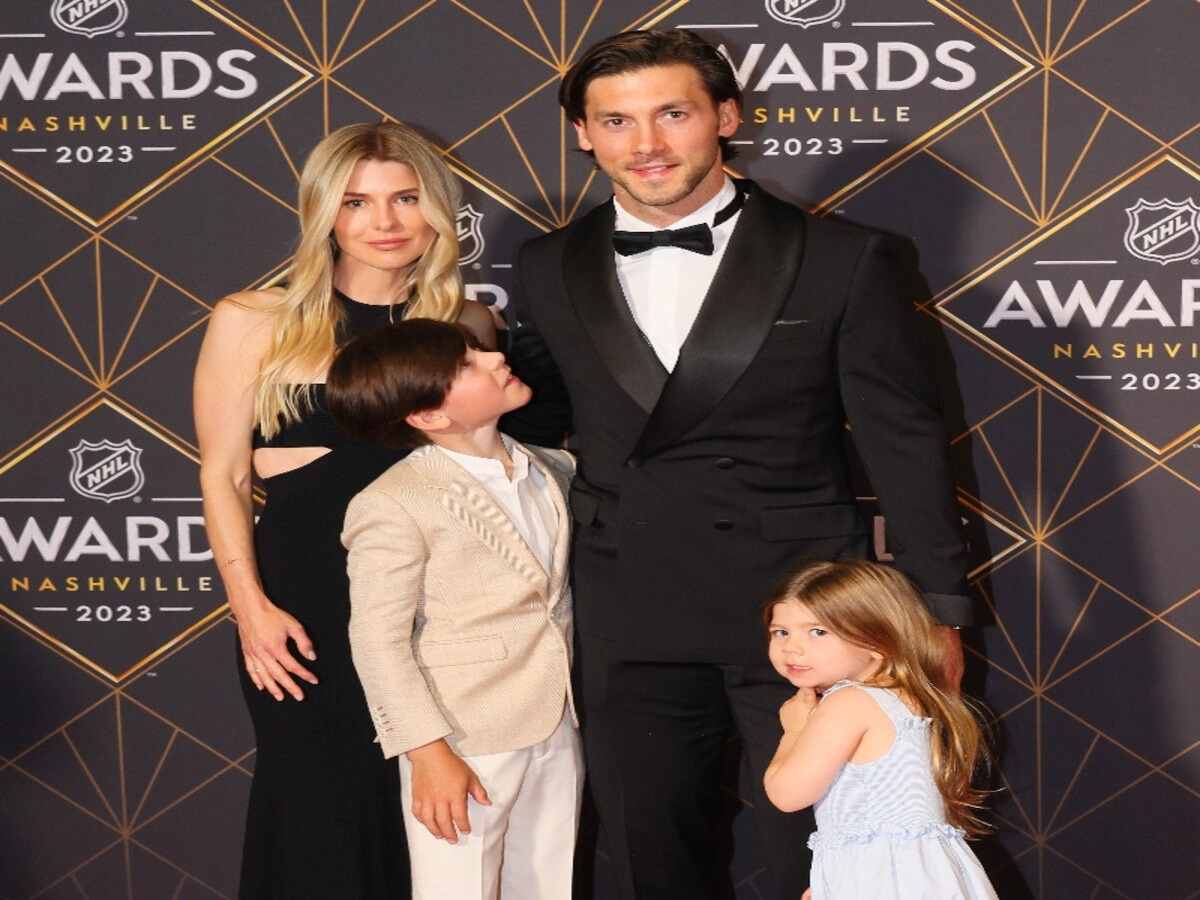 Kris Letang, Catherine Laflamme and their kids