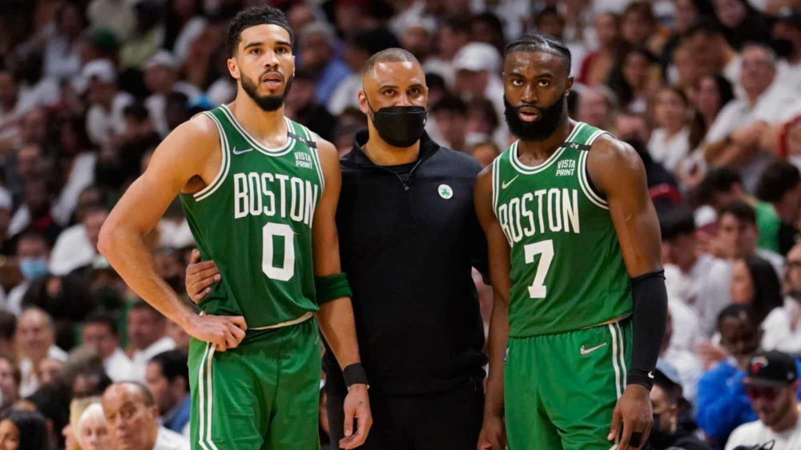 “WTF man...I had him” Jayson Tatum gets frustrated as Jaylen Brown ...