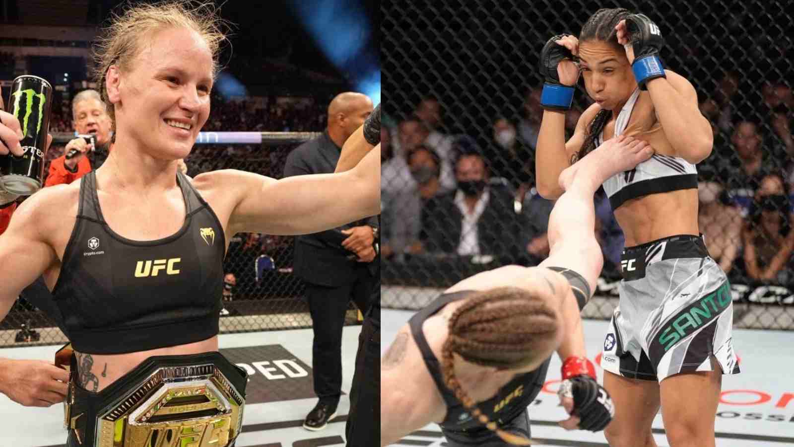 “Valentina was lucky”- Fans expressed their disbelief as Valentina Shevchenko got the better end of a split decision against Taila Santos at UFC 275