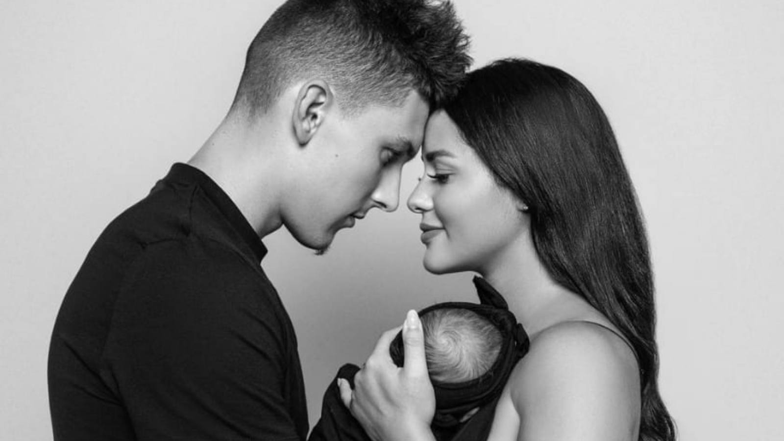 Tyler Herro and Katya Elise Henry with their daughter