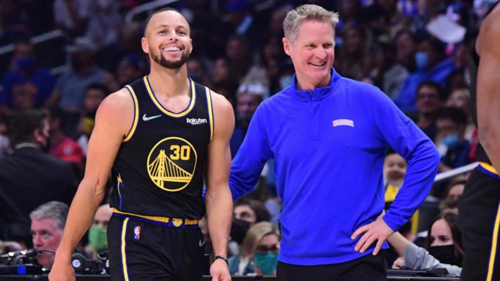 Stephen Curry and Steve Kerr