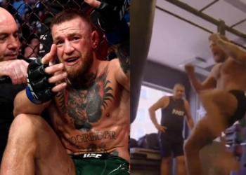 Conor McGregor kicks