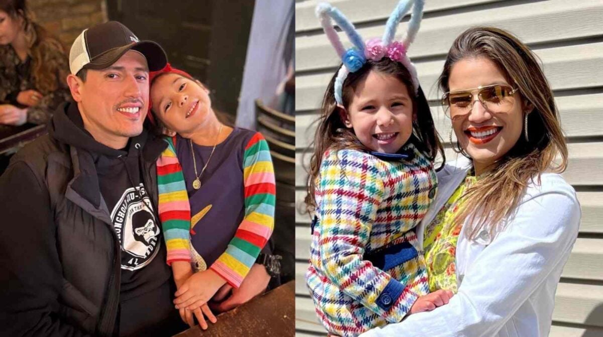 Julianna Pena and her husband with their daughter