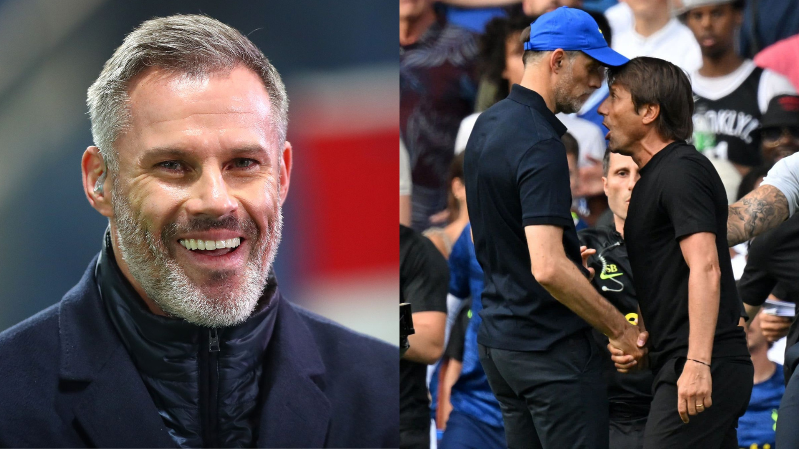 Jammie Carragher, Thomas Tuchel and Antonio Conte