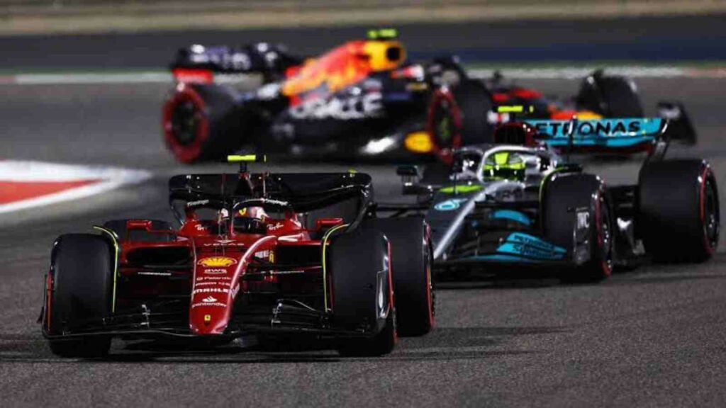 Formula 1 teams Ferrari, Mercedes and Red Bull