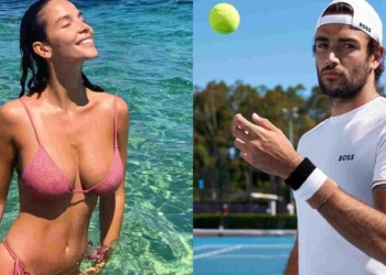 Paola Di Benedetto (L) and Matteo Berrettini (R)