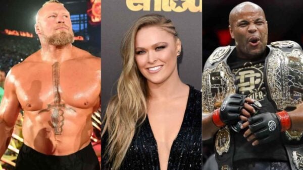 Brock Lesnar, Ronda Rousey and Daniel Cormier