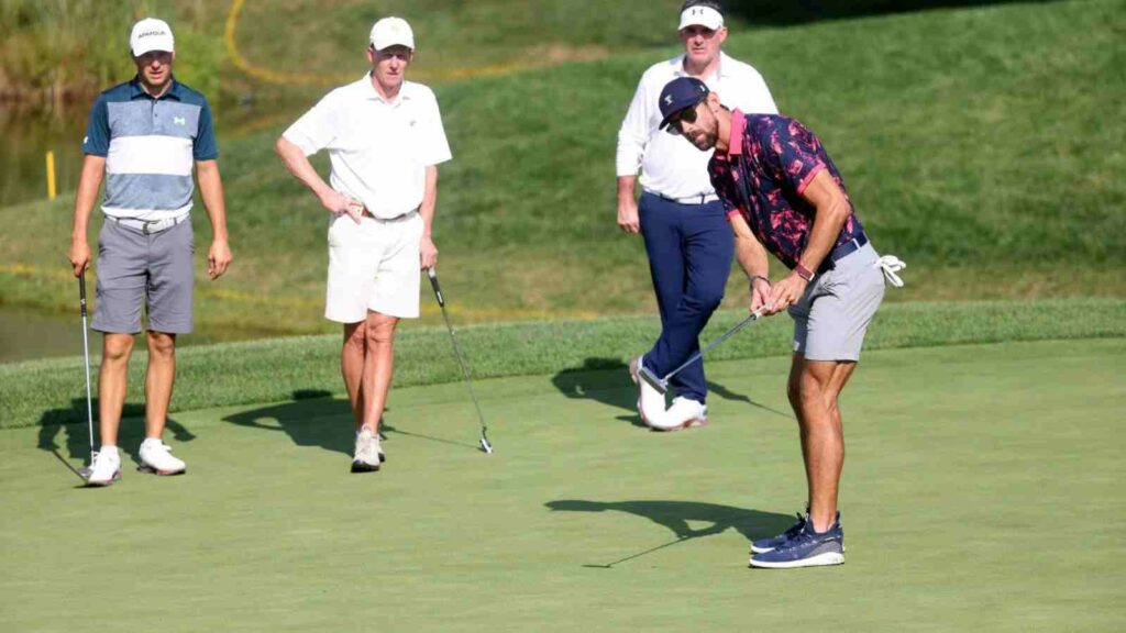 Michael Phelps longest putt rivaled Tiger Woods as fans exclaimed it as ...