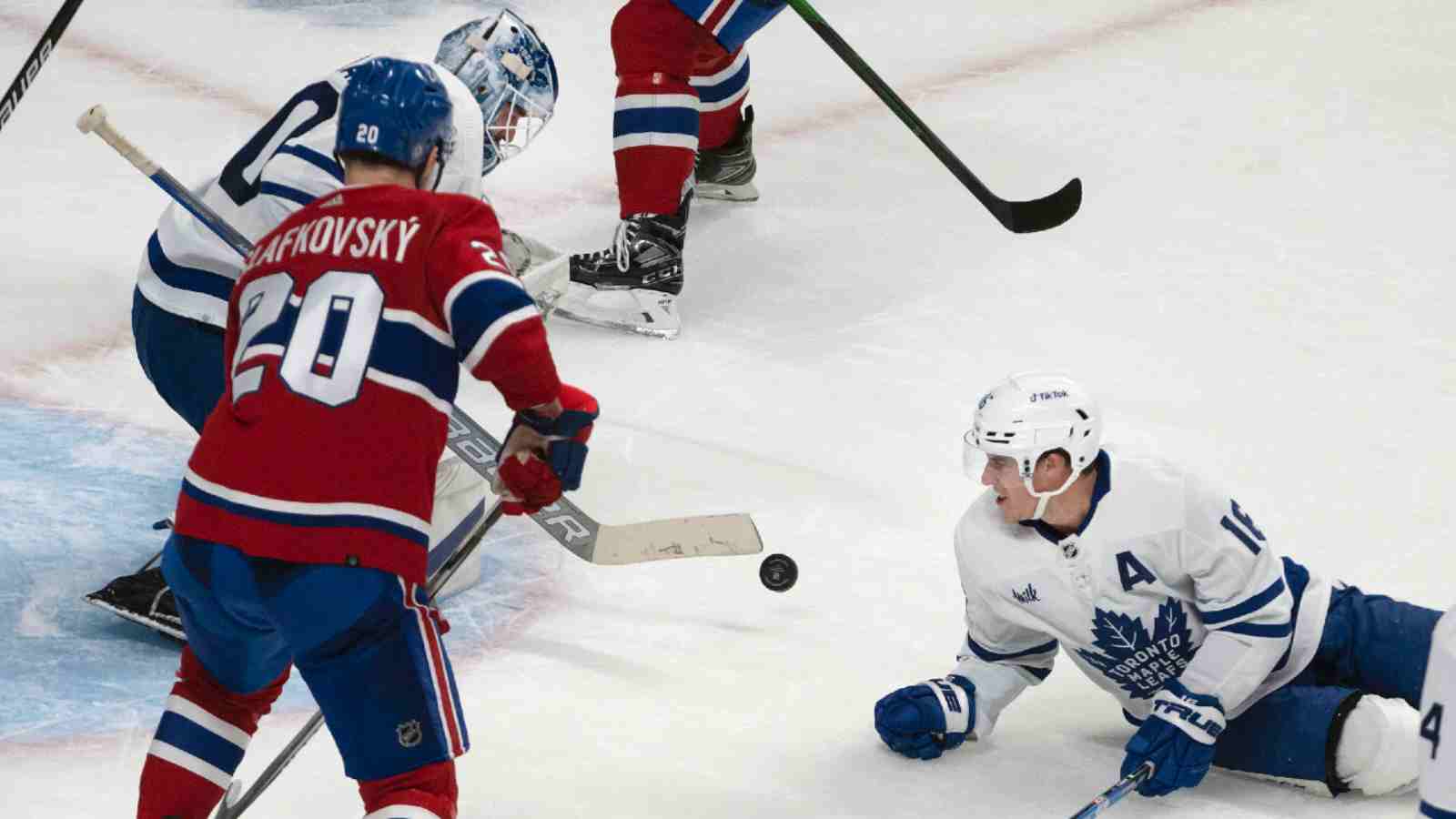 WATCH: Juraj Slafkovsky relishes his first NHL goal, hands Canadiens