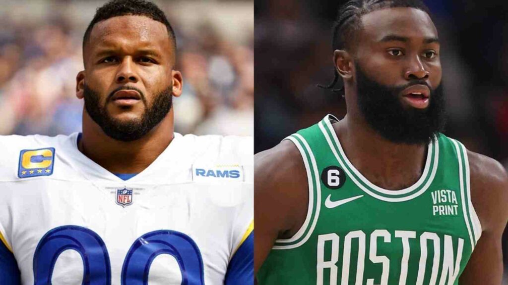 Aaron Donald and Jaylen Brown