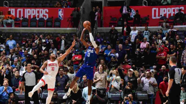 Paul George hitting the game winner over Eric Gordon