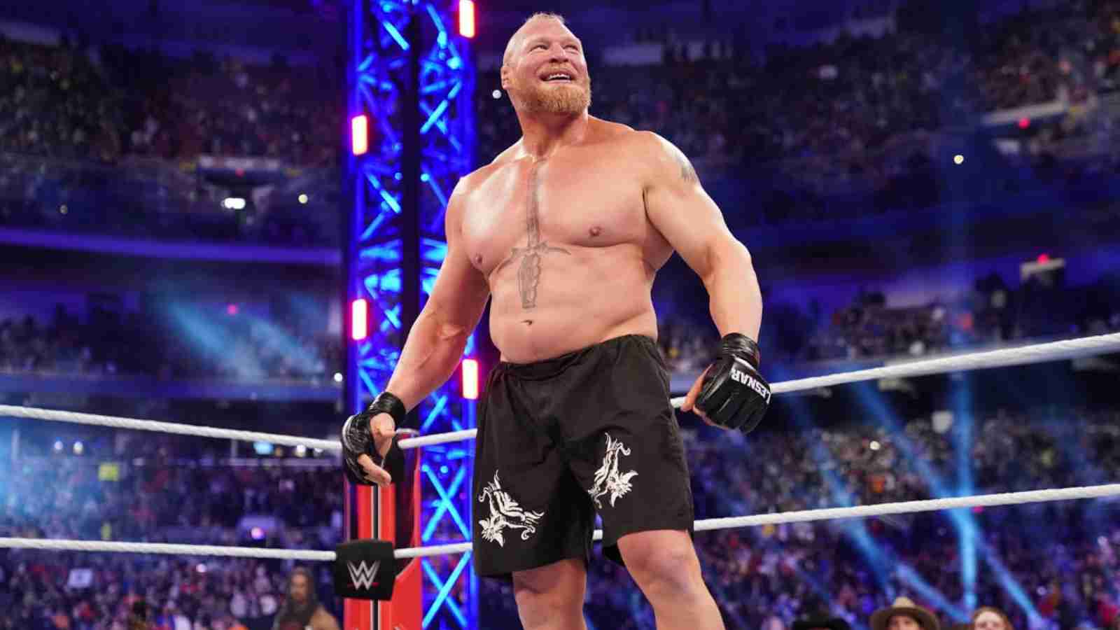 WATCH: Brock Lesnar astonishingly F-5ed a top WWE official after Monday ...