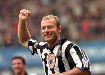 Alan Shearer during his playing days at Newcastle United.