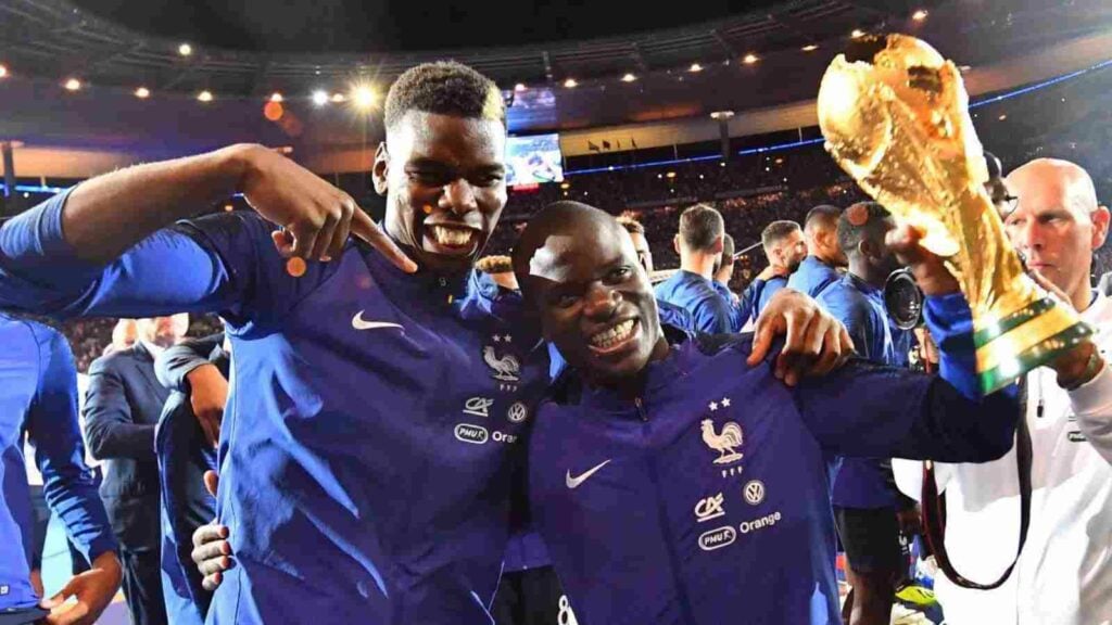 France midfield duo Paul Pogba and N'Golo Kante