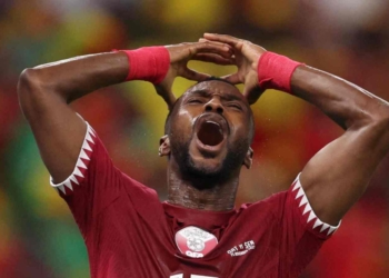 Ismaeel Mohammad looks frustrated after a missed chance.