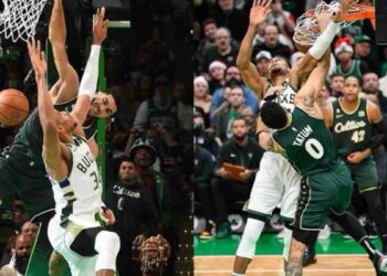 Jayson Tatum's dunk on Giannis Antetokounmpo