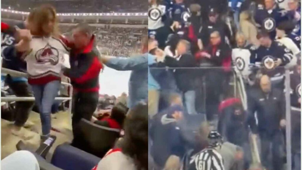 Bloody fan fight breaks out at Jets-Avalanche game in ugly scene