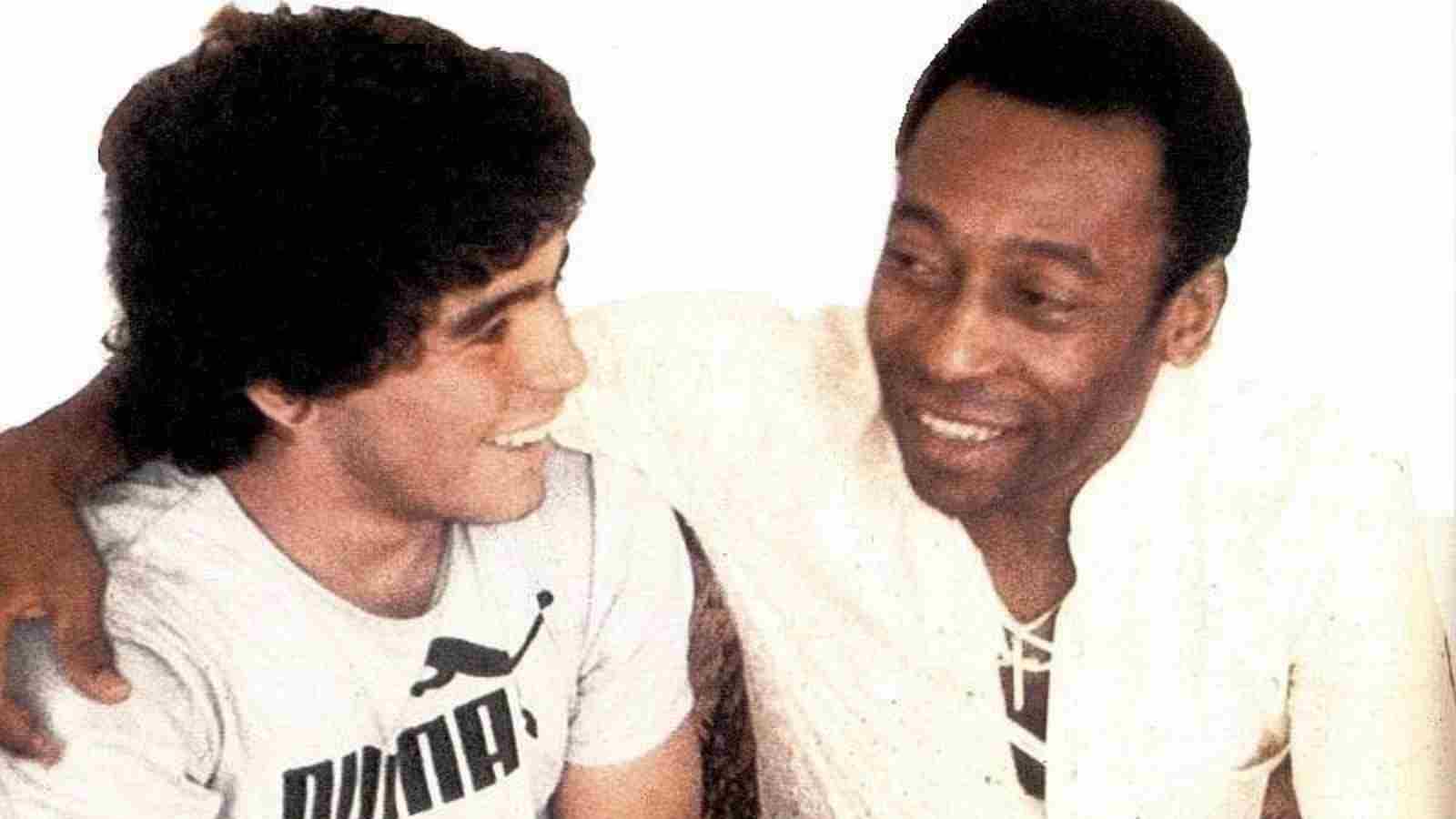 WATCH: When Pele and Diego Maradona showcased their superior header skills on a TV show