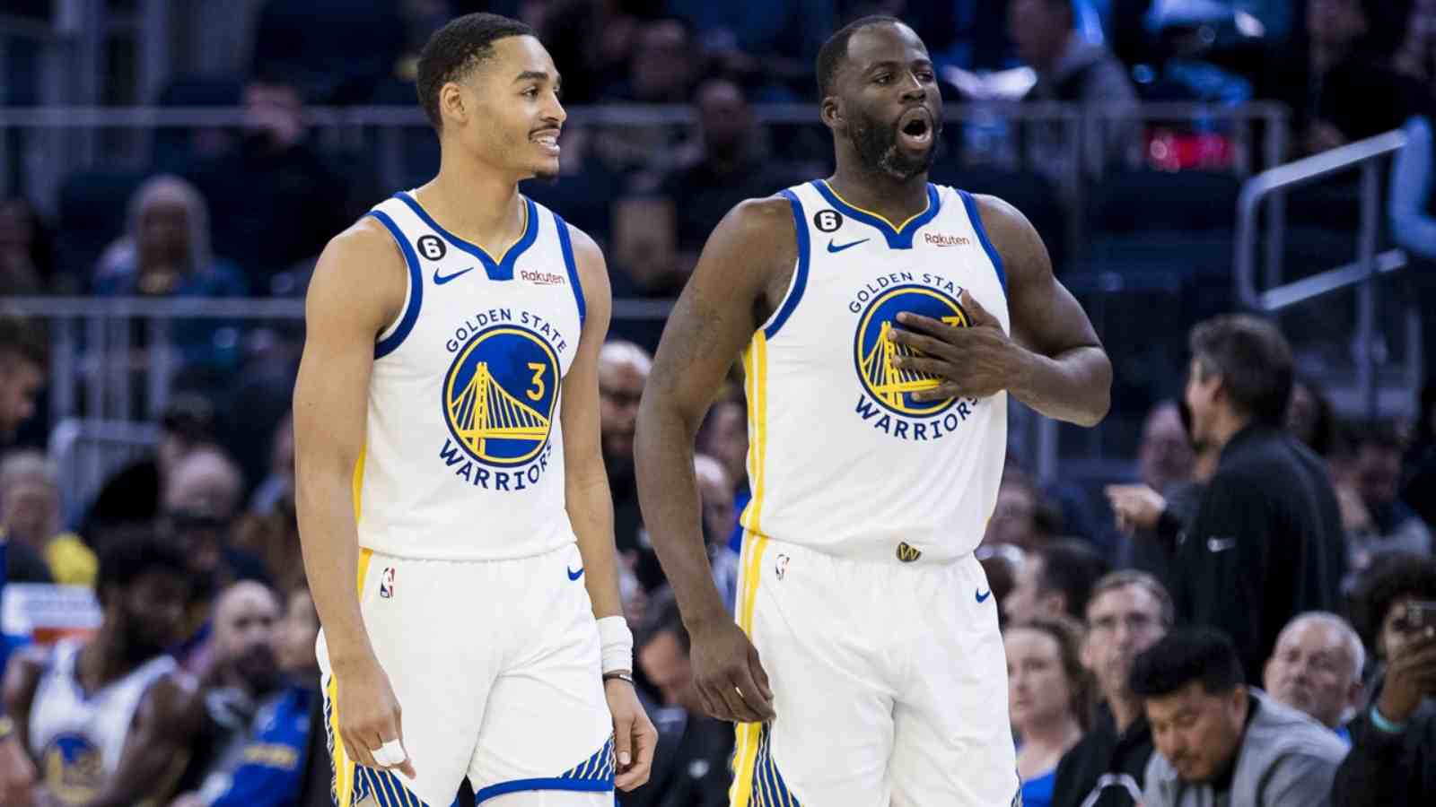 “Poole got that nervous scared look” – Fans react to video showing Draymond Green and Jordan Poole sharing a light moment together