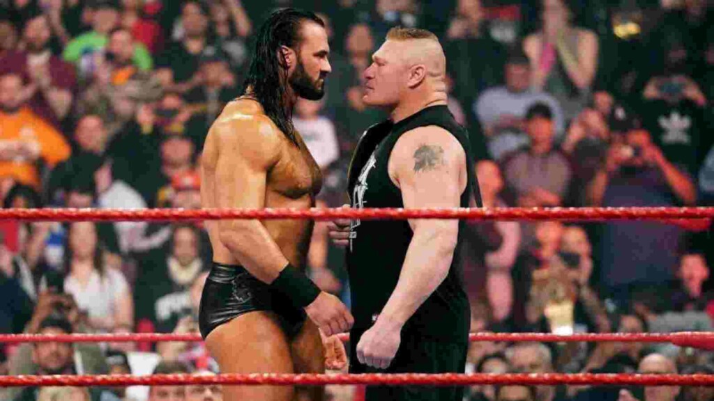 Brock Lesnar and Drew McIntyre first collided in 2020