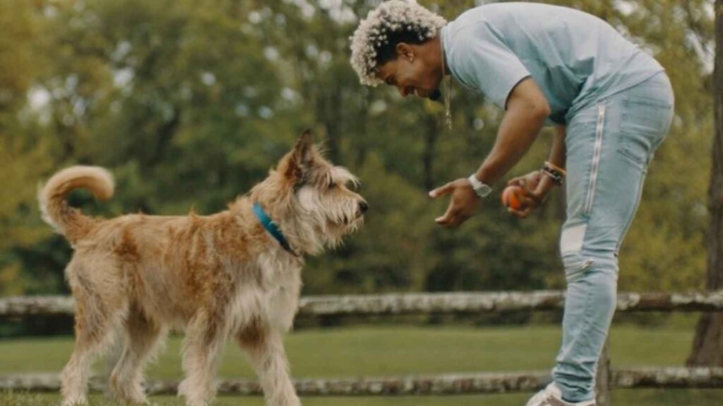 Lindor with dog