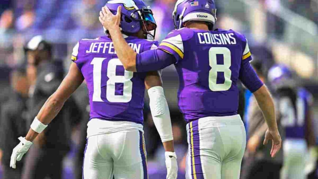 Justin Jefferson and Kirk Cousins