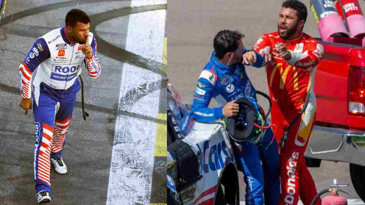 “When he got suspended for wrecking Larson!!”- NASCAR Twitter choose the best moment of Bubba Wallace other than the Kansas win