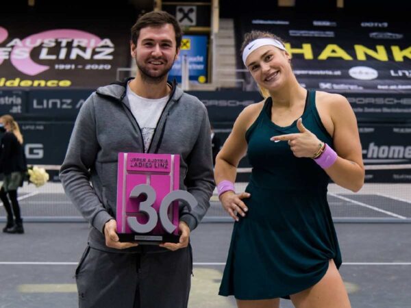 Anton Dubrov and Aryna Sabalenka