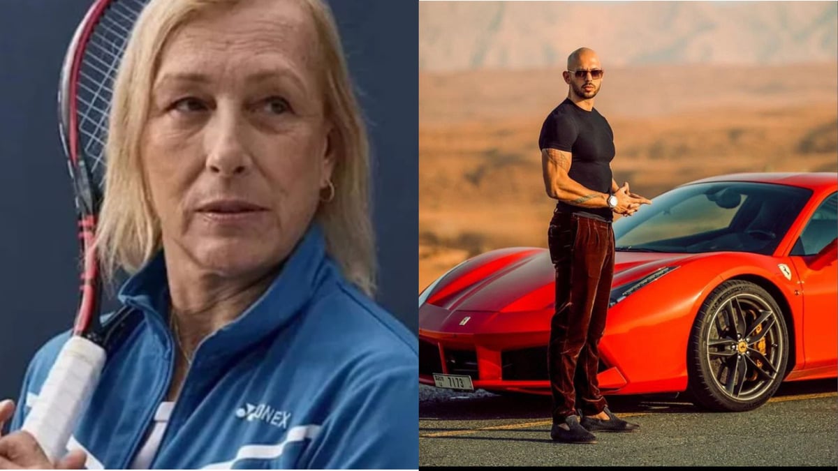 Martina Navratilova decries Andrew Tate for boasting about his huge collection of polluting supercars