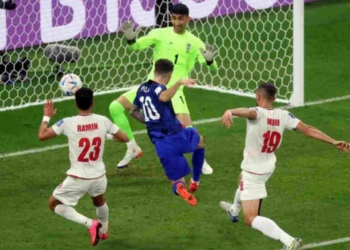 Christian Pulisic ion the way to score the winner against Iran last night.