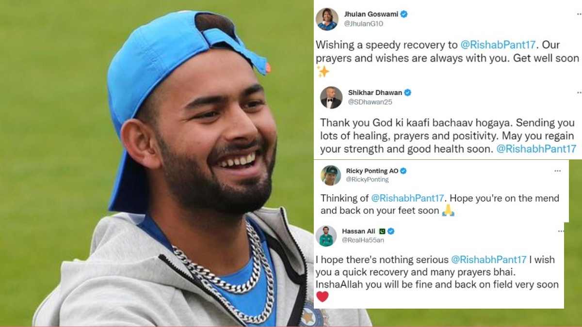 “Get well soon champ”- Cricket fraternity prays for Rishabh Pant’s speedy recovery as the wicketkeeper luckily escaped major car accident