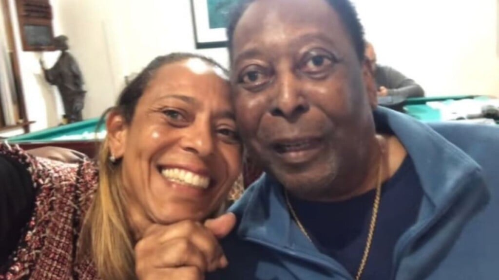 Pele and Flavia Arantes do Nascimento