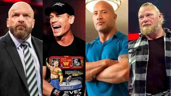 WWE Superstars Triple H, John Cena, Dwayne Johnson and Brock Lesnar - Richest WWE stars