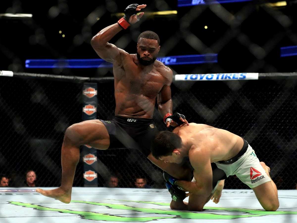 Tyron Woodley and Demian Maia