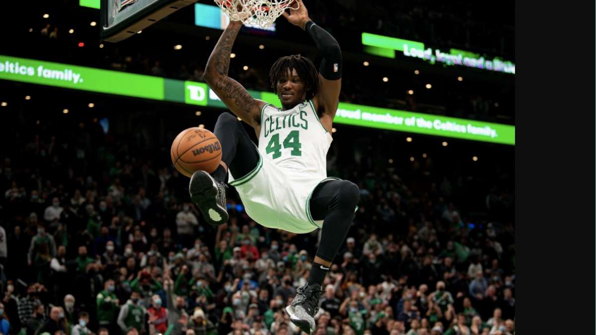 WATCH: Robert Williams’ MONSTROUS dunk causes 38-plus-minute delay in Celtics-Nuggets matchup