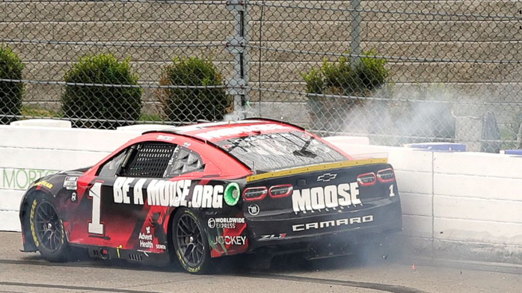 Ross Chastain wall riding in Martinsville