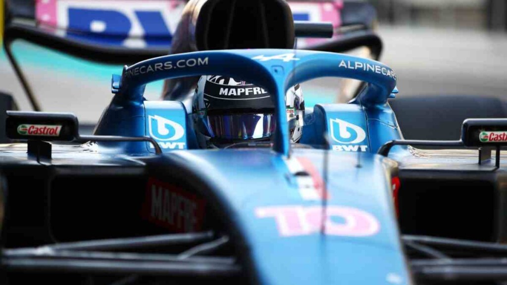 Alpine driver Pierre Gasly at the post-season Abu Dhabi Test in December