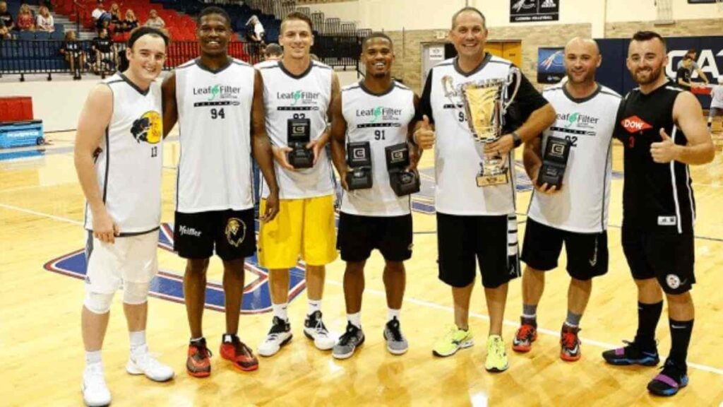 Austin Dillon at charity Basketball game