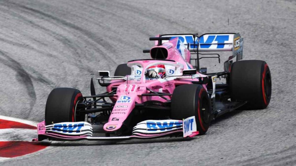 Sergio Perez in his Racing Point RP20